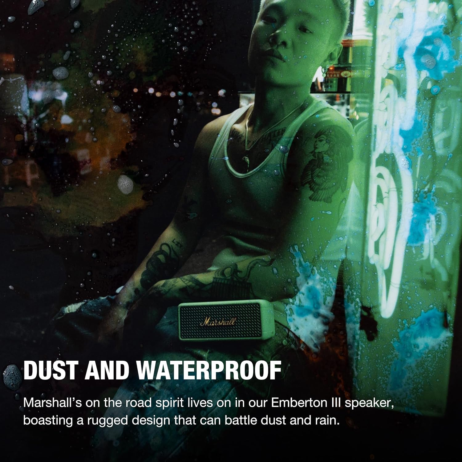 Marshall Emberton III Portable Bluetooth Speaker, Cream - Cream image number 2