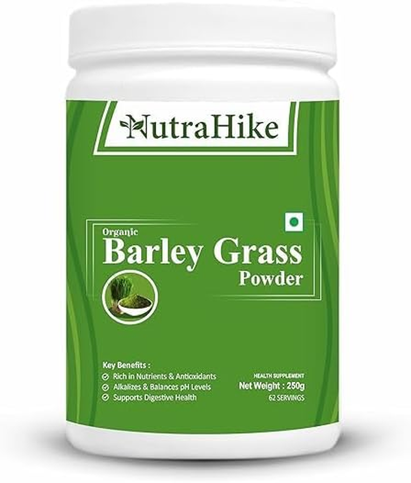 Nutrahike Organic Barley Grass Powder 250G &ndash; Rich in Chlorophyll, Antioxidants & Nutrients, Supports Detox, Digestion & Immune Health, Natural Green Superfood for Wellness image number 4