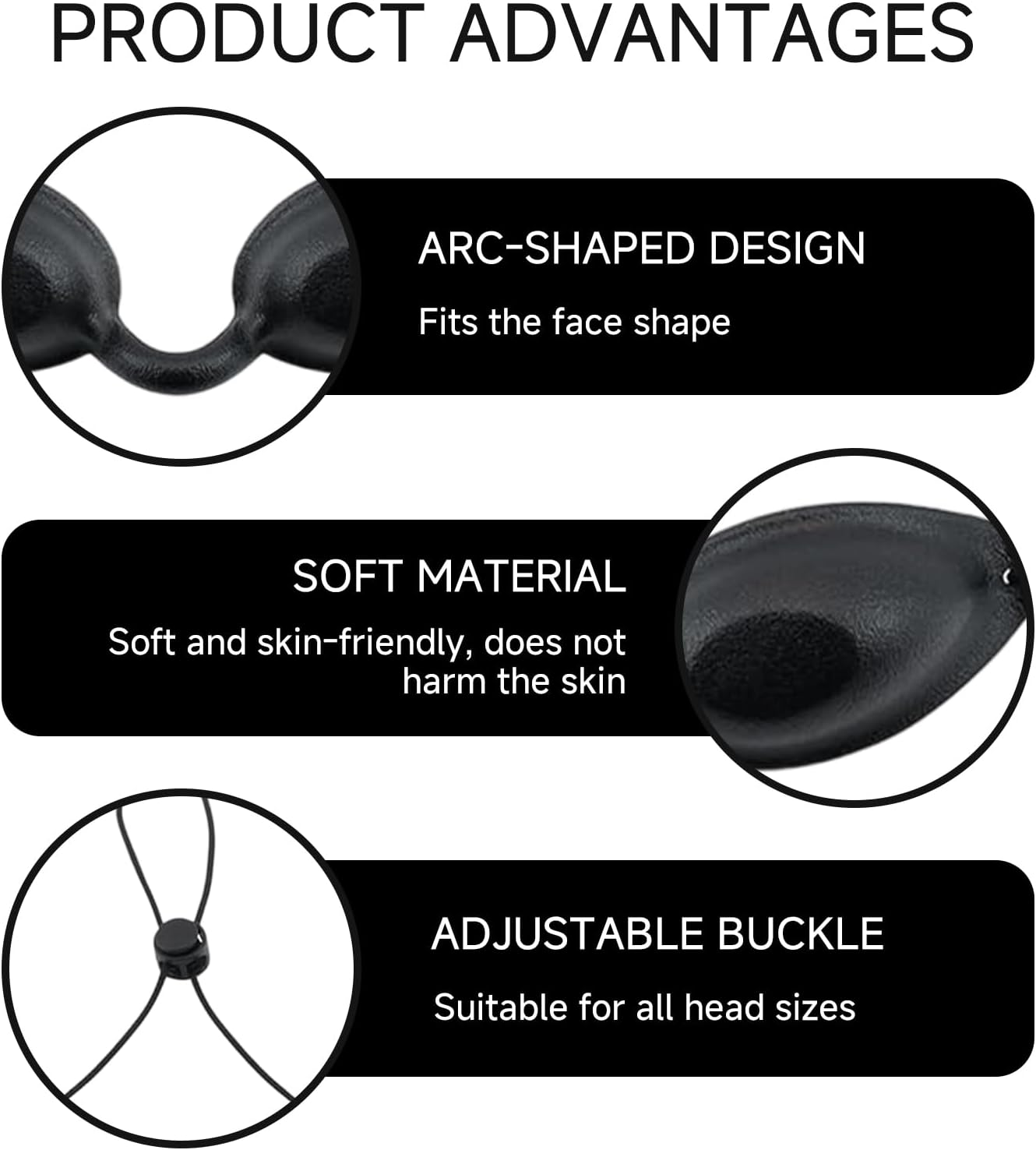 Infrared Light Therapy Safety Goggles - LED Glasses Eye Protection for IPL UV Treatments Sunbathing - Adjustable Strap Soft Silicone 2 Pcs with Transparent Glasses Cases Black image number 2