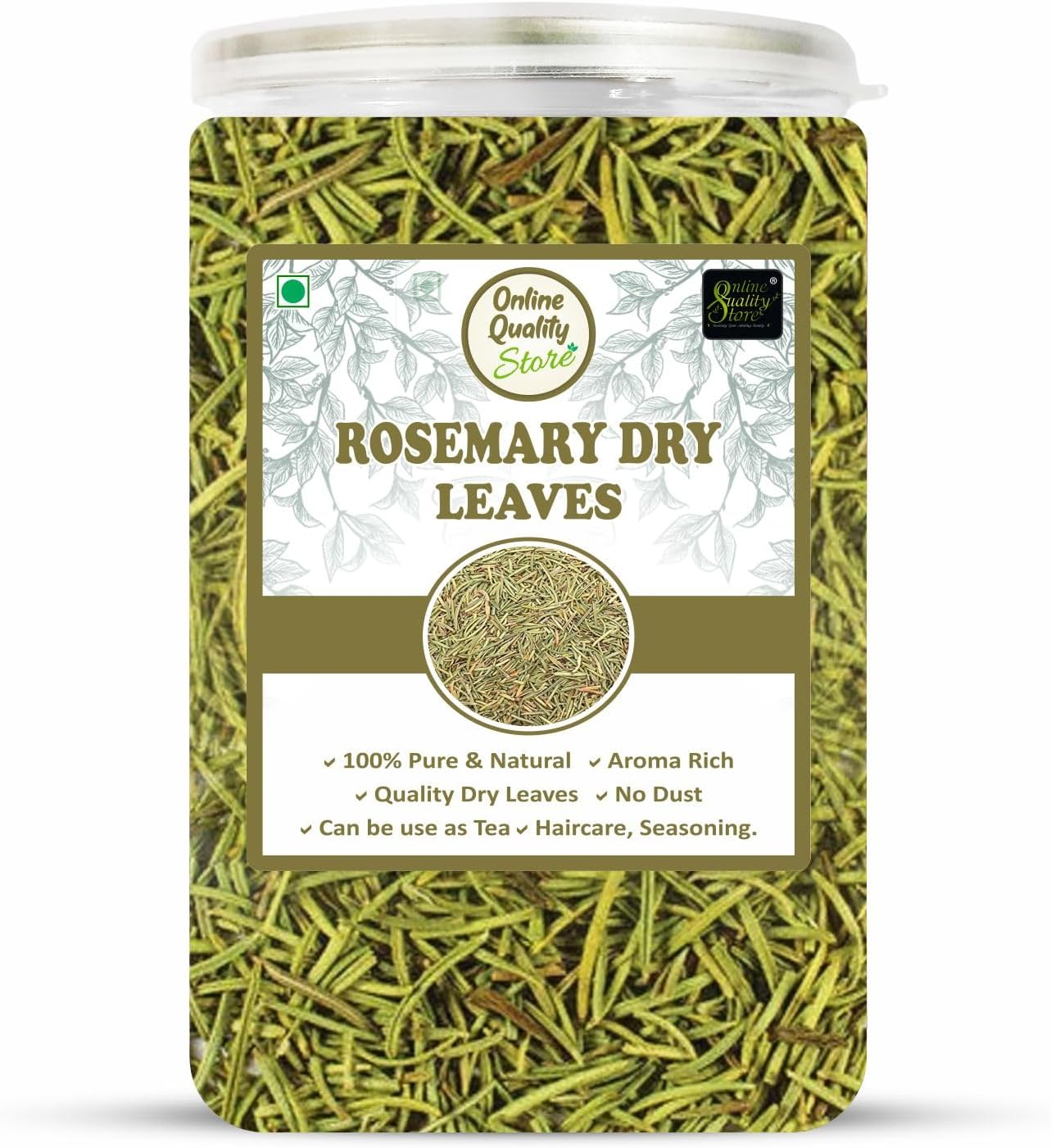Online Quality Store Rosemary Dry Leaves - 100G | for Hair Growth & Rosemary Tea Leaves | Rosemary Herbal Tea image number 5