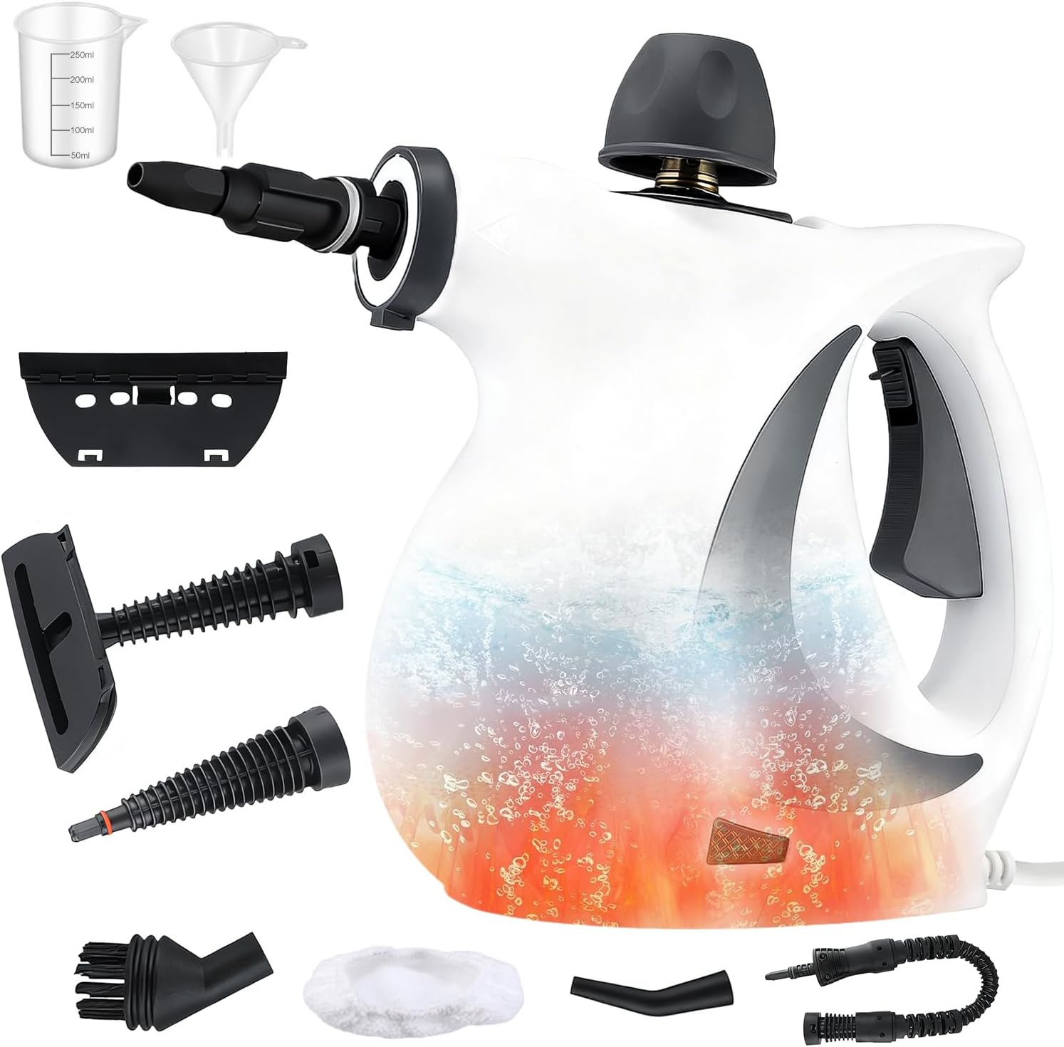 Handheld Steam Cleaner, Multi-Purpose High-Pressure Steam Cleaner, 9-Piece Accessory Set for Home, Kitchen, Upholstery & Car Detailing, Steamer for Cleaning, Fast Heating image number 5