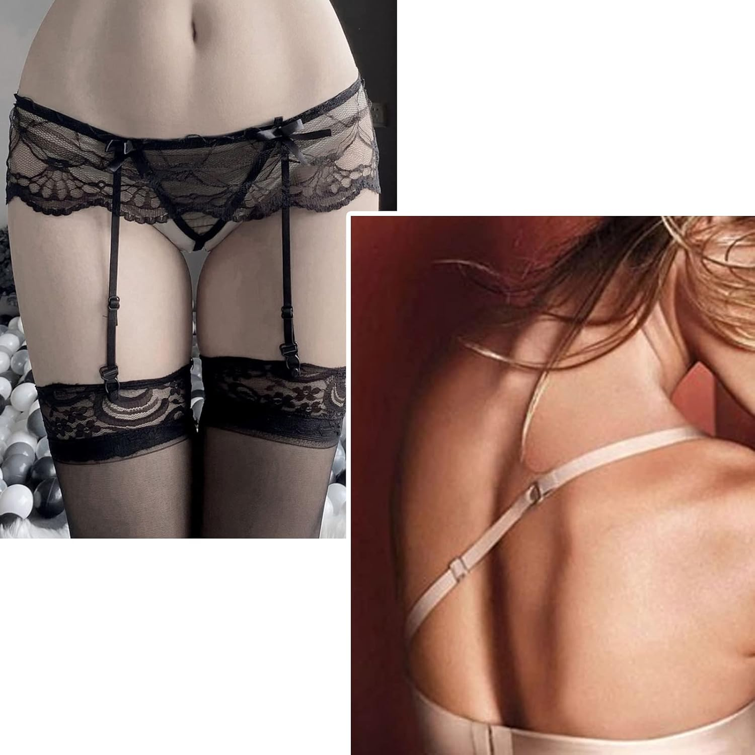 360Pcs Metal 3 Styles Bra Strap Hooks for Sewing Bikini Swimsuit Lingerie Rings Halter Tops Metal Bathing Suit Clips Clasp Adjustment Slider（Gold Silver and Metallic Black, 2 Size, Boxed） image number 1