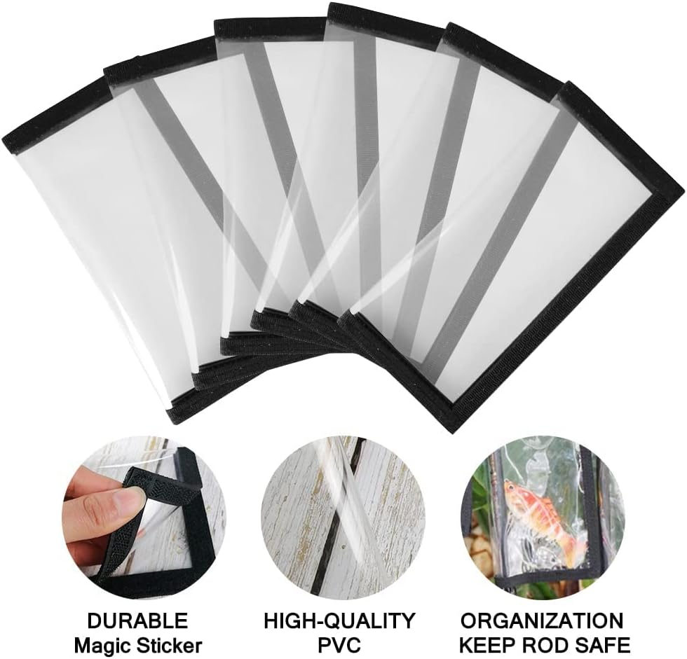 Jingfei 6Pcs Fishing Lure Wraps, Clear PVC Lure Covers Keeps Fishing Safe, Fishing Bait Cover See Lures,Fishing Covers image number 4