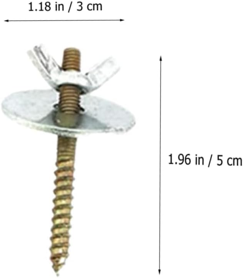 THJOPOKEEL 12 Set Bird Cage Feeder Stand Perches Accessories Hardware - 12Pcs Wing Nut 12Pcs Set Screw and 12Pcs Flat Washer Hamster Board Pole Fixing Breeding Box Screws image number 1