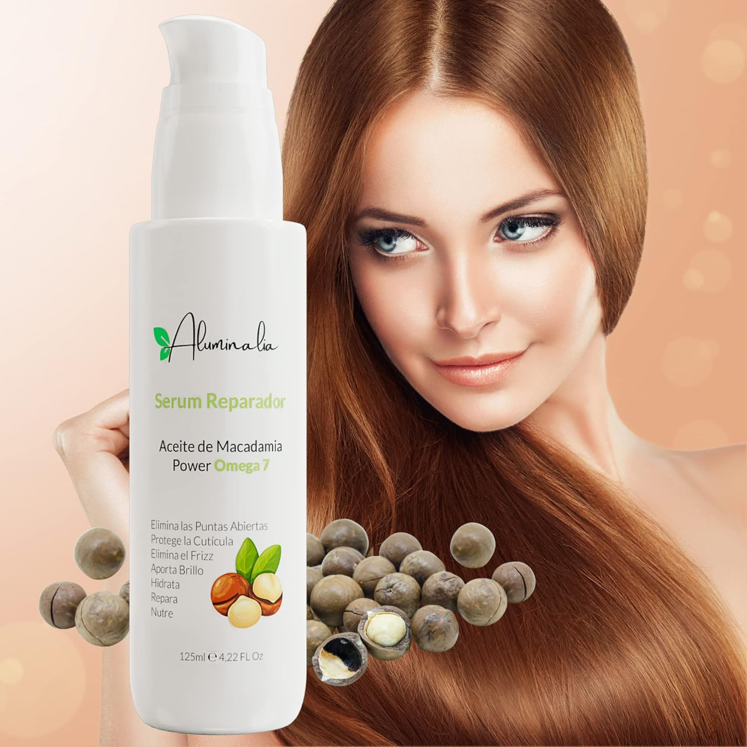 Anti Frizz Serum for Hair Professional Hair Repair Serum with Macadamia Oil, Serum Hair Rich in Omega 7 and Vitamin E, anti Frizz Products Sulfate and Paraben Free (125 Ml) image number 2