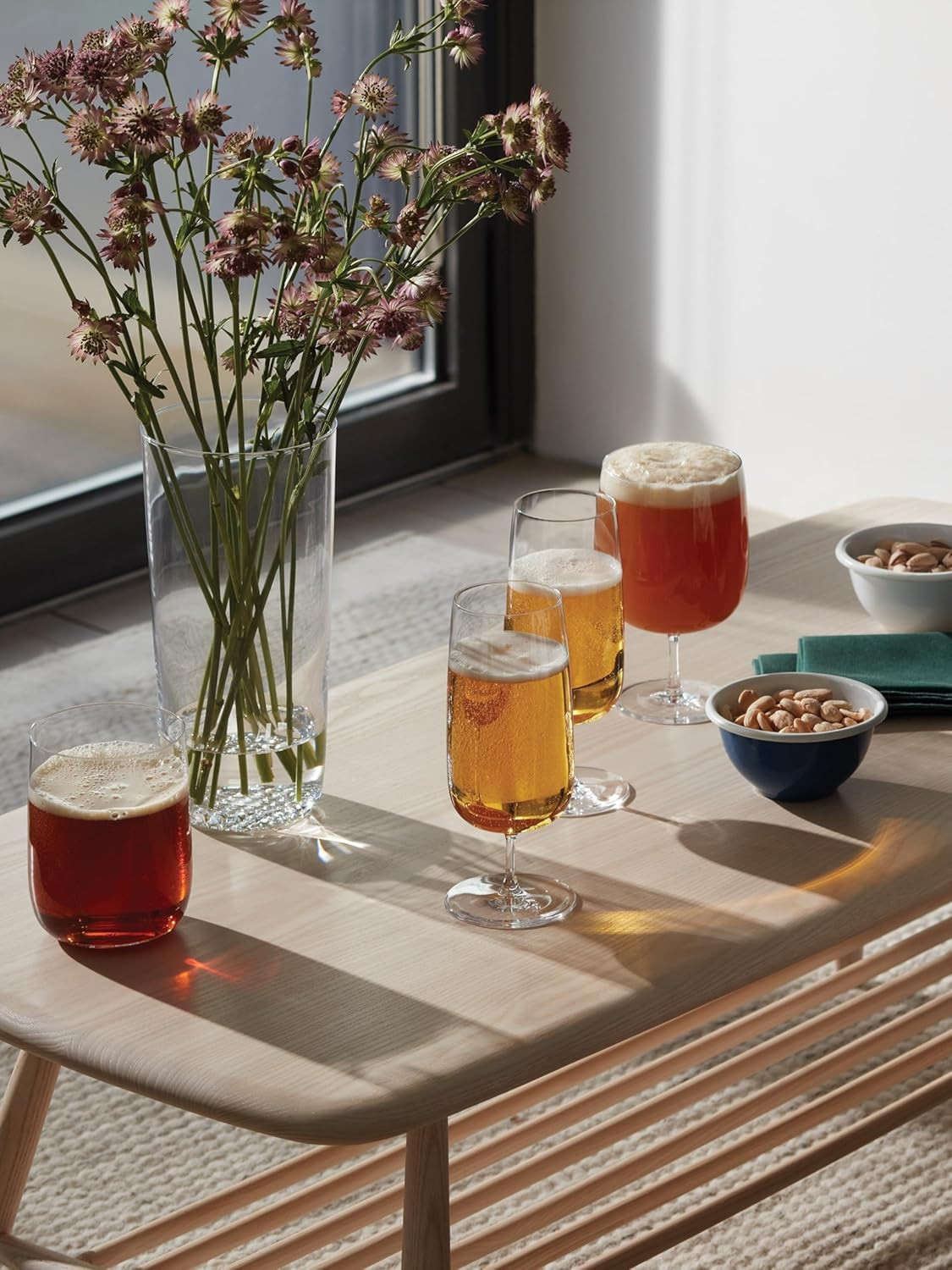 LSA International Borough Pilsner Glass 440 Ml Clear | Set of 4 | Dishwasher Safe | BG06