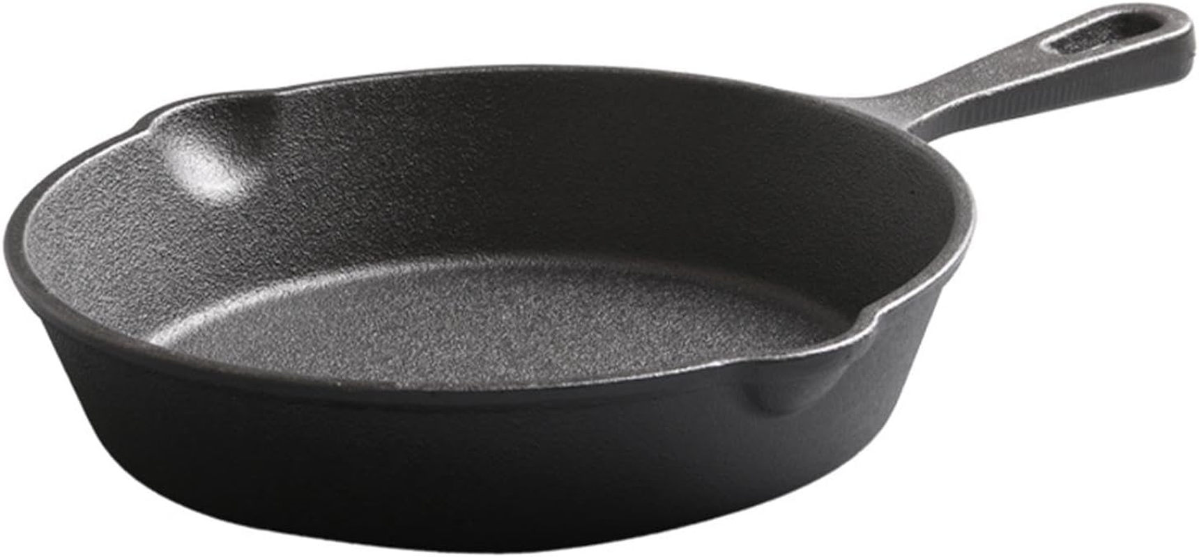 6 Inch Cast Iron Skillet, Uncoated Frying Pan, Frying Pan with Drip-Spouts, Pre-Seasoned Oven Safe Cookware, Camping Indoor and Outdoor Cooking, Grill Safe, Restaurant Chef Quality image number 4