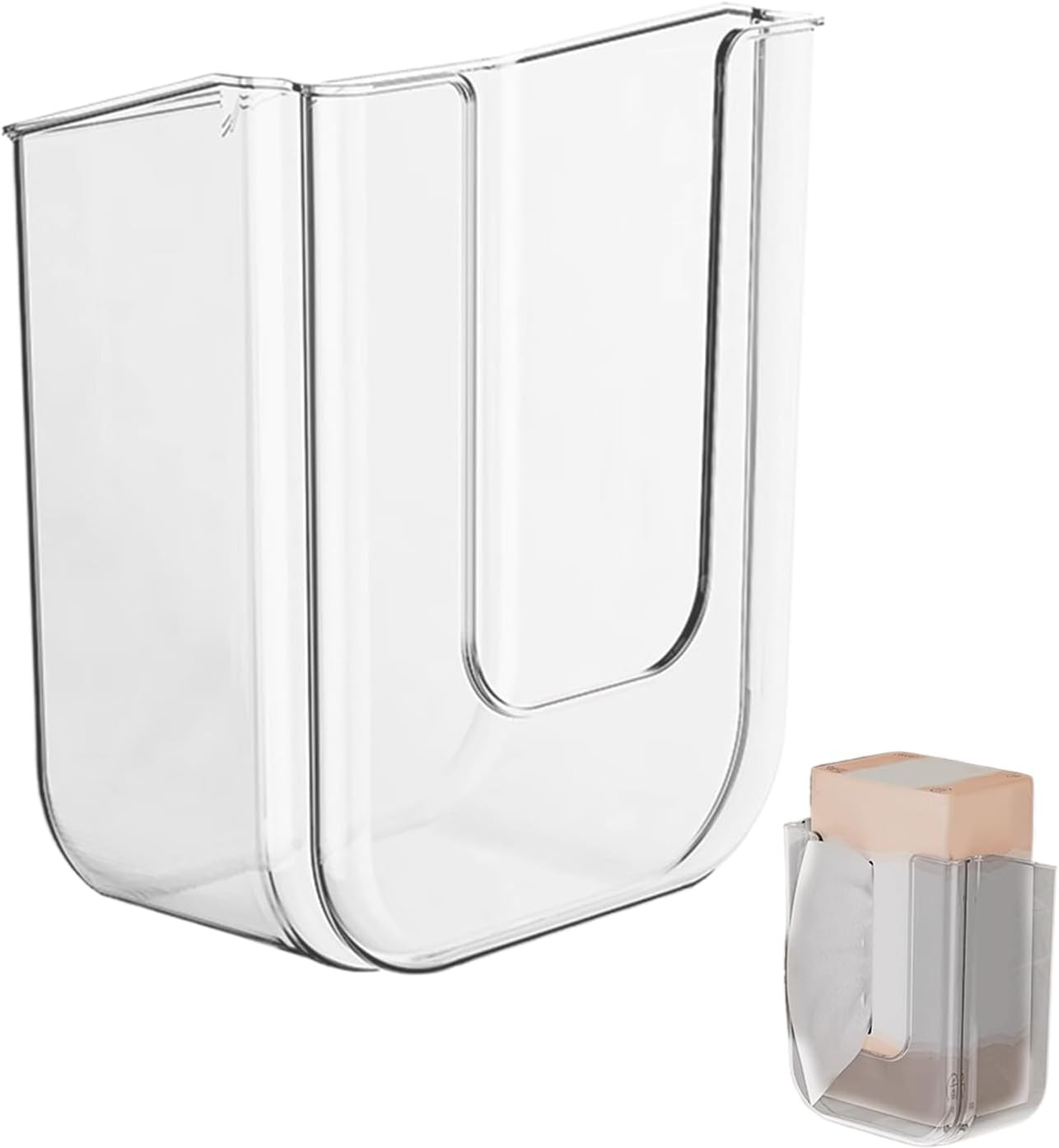 Generisch Wipe the Holder for Bathroom, Flushable Tissue Dispenser, WIPES Holder, Storage Box, Container Organiser, Adhesive Dispenser for Kitchen, Family Bathroom, Toilet Bedroom