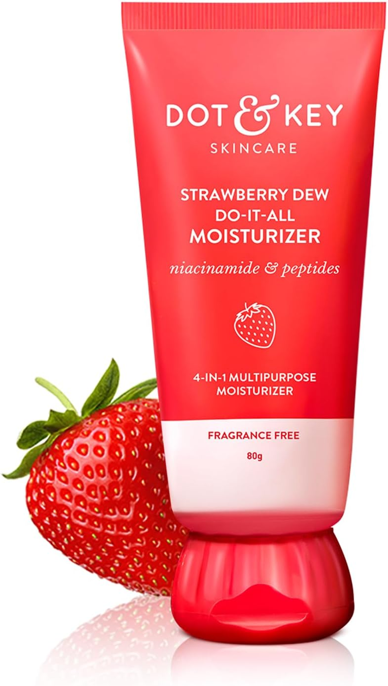 Dot & Key Strawberry Brightening Moisturizer Niacinamide, Peptides Hyaluronic Acid, Non-Sticky, Brightens Skin, Intense Moisturization Non-Comedogenic Fragrance Free, Lightweight 80G image number 6