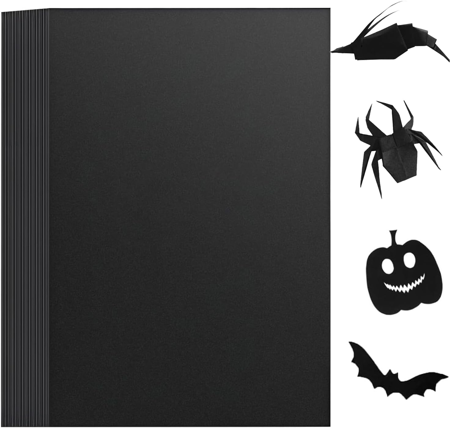 50 Sheets Black Kraft Cardstock Paper A4 for DIY Projects and Crafts, Thick 230Gsm Black Cardstock Paper Bulk for Printing Drawing Invitation Making, Laser and Inkjet Printer Paper, 8.3X11.7 Inches image number 3