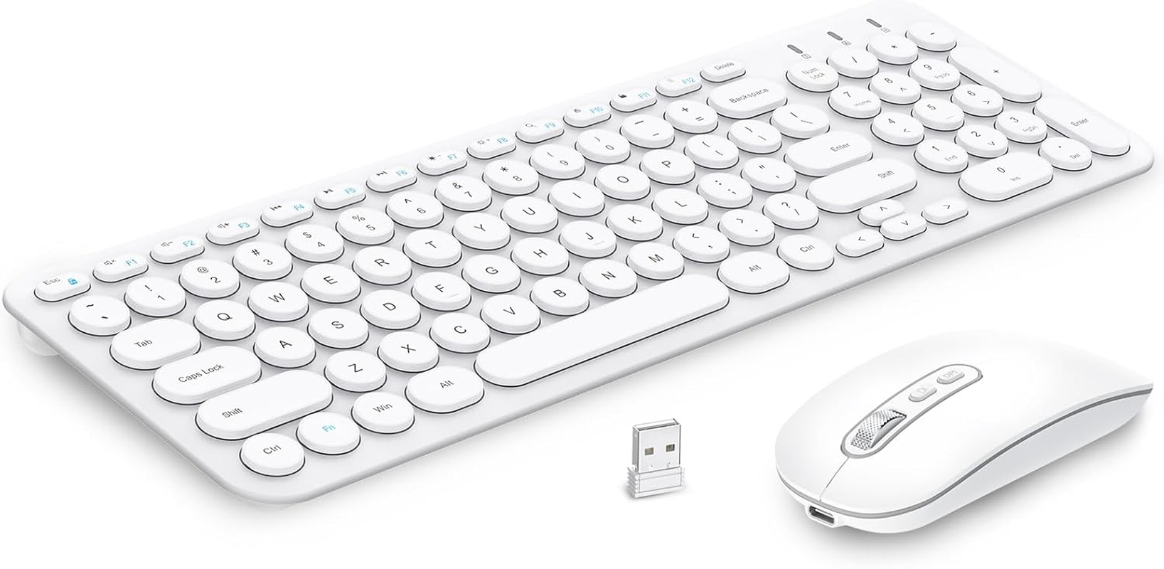 Cimetech Wireless Keyboard and Mouse Combo, Ultra Slim Rechargeable Wireless Keyboard and Mouse for Windows, Computer, PC, Laptop, Mac, Macbook image number 2