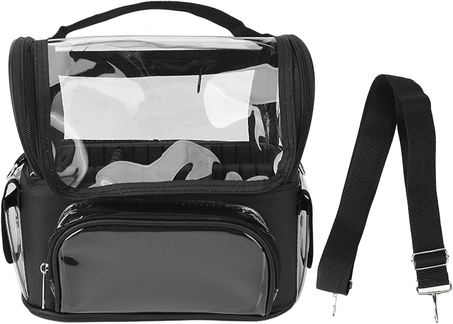 Hairdresser Bag, Large Capacity Hair Stylist Storage Bag with Strap, Ideal for Barber Shop and Salon, Ample Space for Scissors, Hair Clippers, and Styling Tools image number 6