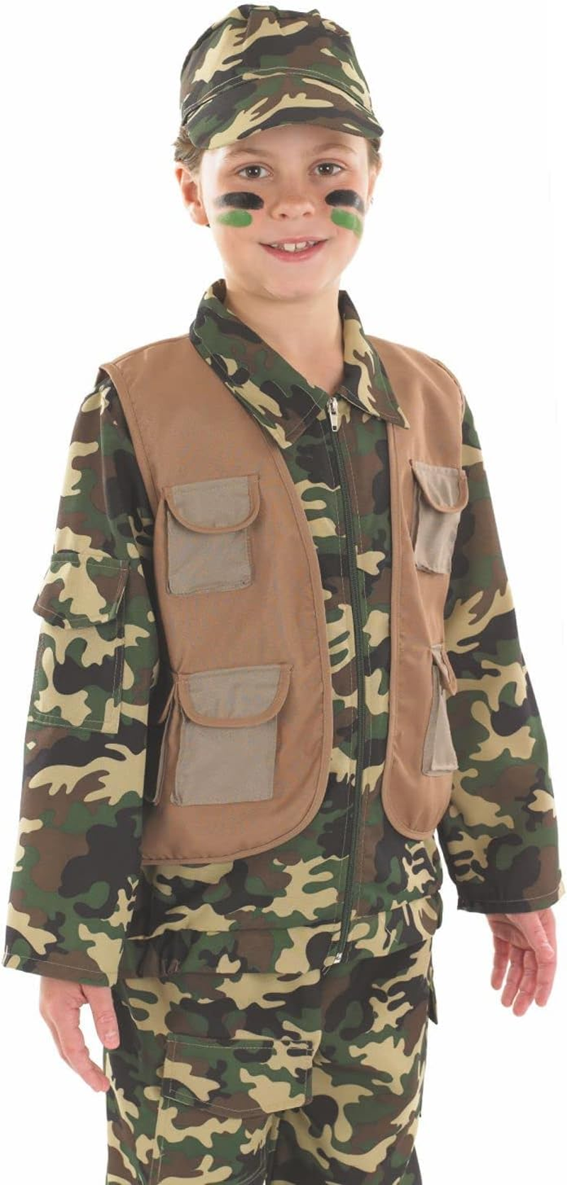 Fun Shack Boys Army Costume, Kids Military Costume, Boys Camo Costume, Soldier Costume for Kids, Boys Army Uniform image number 5