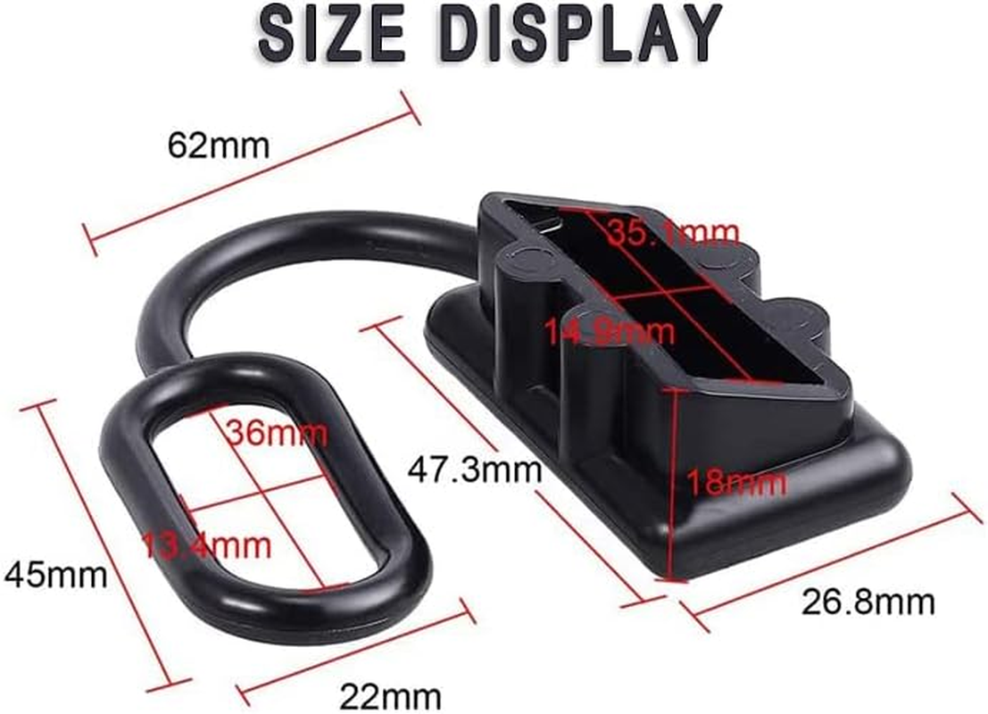 4 Pack Dust Cover for Anderson Plug 50AMP, Water-Resistant Rubber Boot, Fits 50A DC Power Connectors, Caravan, Trailer, Boat, Battery Protection image number 3