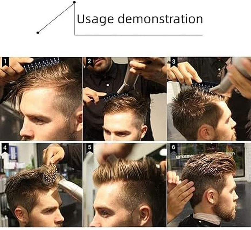 2 Pcs Professional Anti-Static Styling Massage Hairbrush for Men & Women, Great Styling & Blow Drying Brush for Slicked-Back, Portable Hair Detangling Comb, Vented Hair Brushes for Wet & Dry Hair (2)