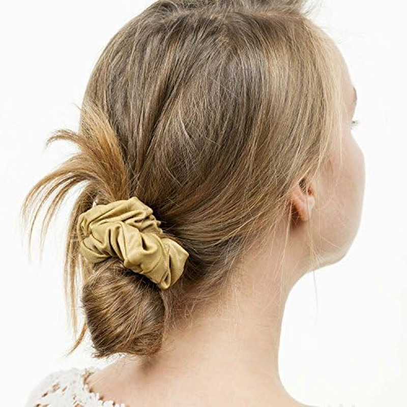12 Pieces Satin Hair Scrunchies Elastic Hair Bobbles Scrunchies Hair Ties for Kids Adults, 6 Colors image number 4