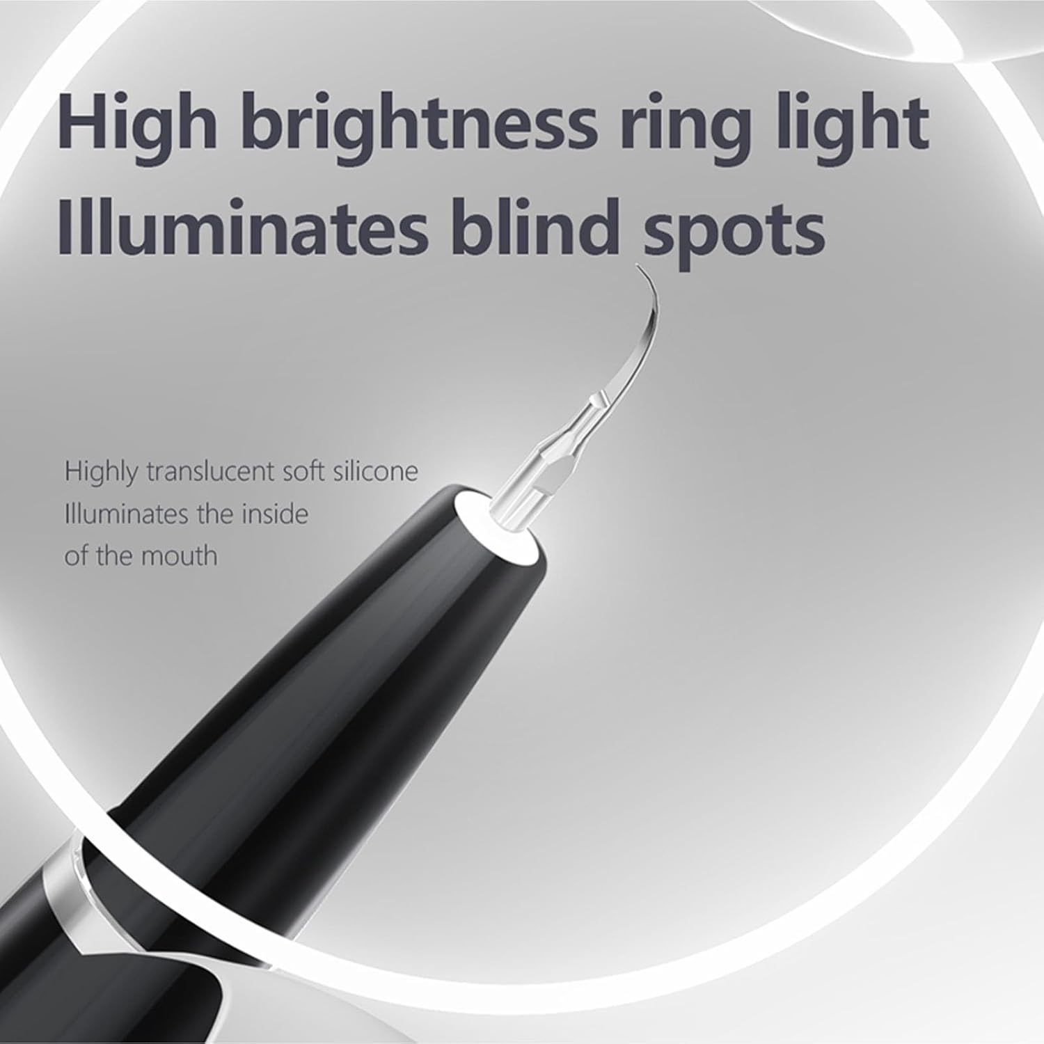 Oolong 5-Mode Dental Plaque Remover, Rechargeable Tartar Cleaner with 4 Heads & LED Light, Waterproof, Portable Teeth Cleaning Kit for Home/Travel image number 3