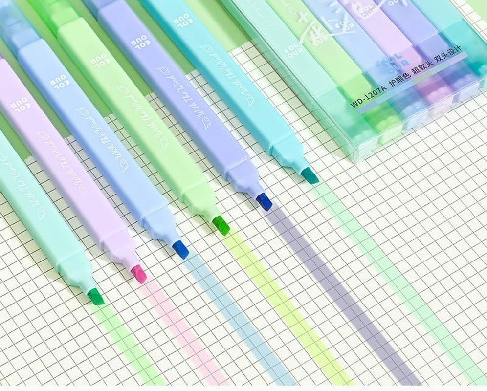 Aesthetic Cute Highlighters, 12Pcs Highlighters Assorted Colors Quick Dry Marking Pens Bible Highlighters and Pens image number 5