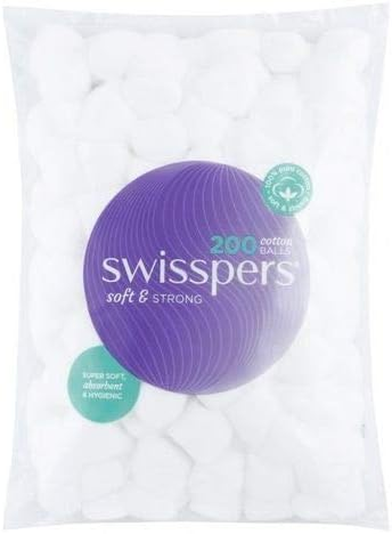 3 PACK of Swisspers Cotton Balls 200 Pack