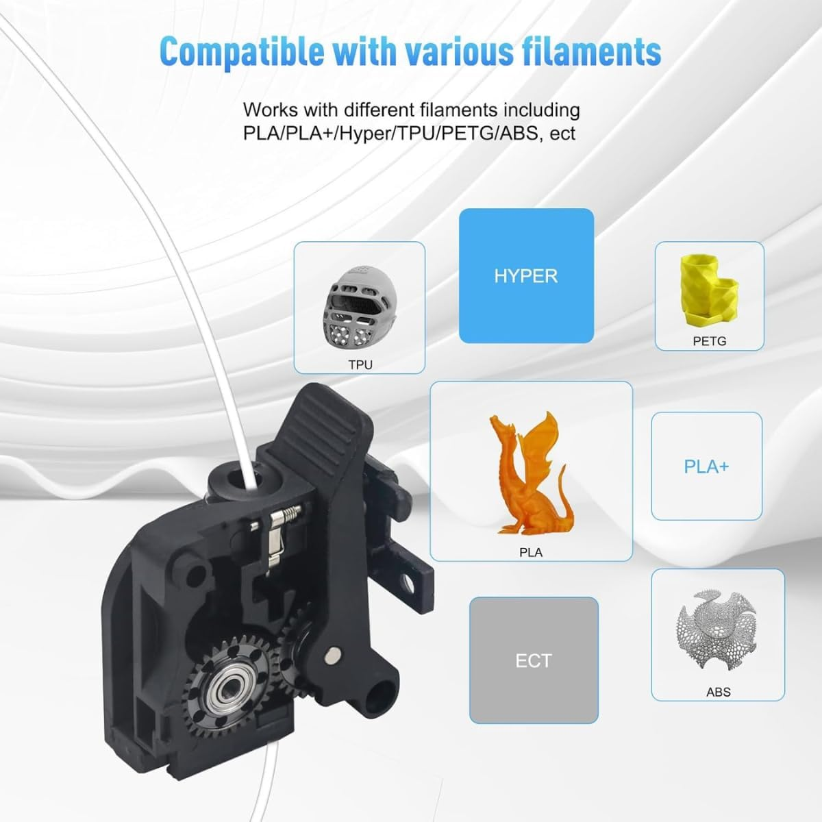 For Creality K2 plus Extruder Gear Kit (2-Pack) - High Precision Brass Drive Gear & DLC Coated Hardened Steel Extrusion Gear Replacement for 3D Printer, Wear-Resistant, Compatible with K2 plus Combo image number 3