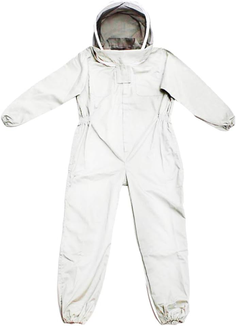 Oshhni Beekeeper Suit Bee Keeping Hooded Beekeeping Suit Jacket White, White, L image number 6