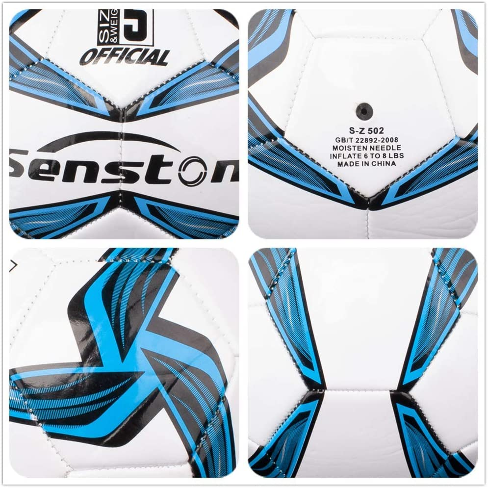 Senston Soccer Ball Official Size 5 & Size 4 & Size 3 with Pump - Official Match Training Football Adults Soccer Ball image number 5