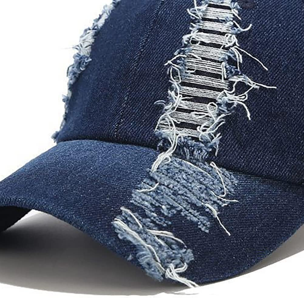 XYIYI Vintage Washed Distressed Baseball Cap Adjustable Cotton Dad Hat for Women Men - Black image number 6