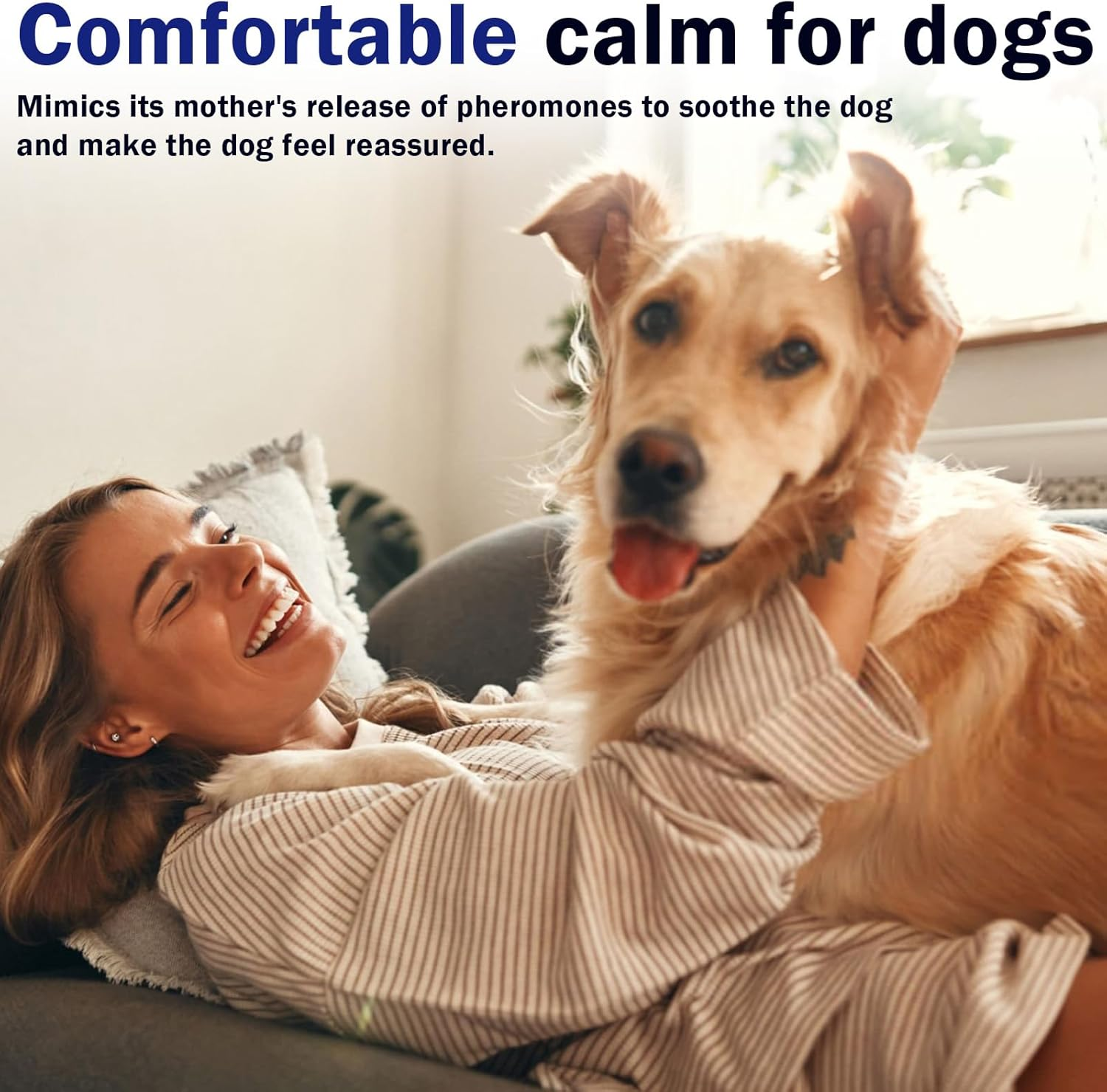 4 Packs Dog Separation Anxiety Collar，Pheromone Collar for Dogs, Relief Anxiety Stress Separation, Lasts 60 Days, Size Flexible Adjustable for Small Medium Large Breed（Grey） image number 3