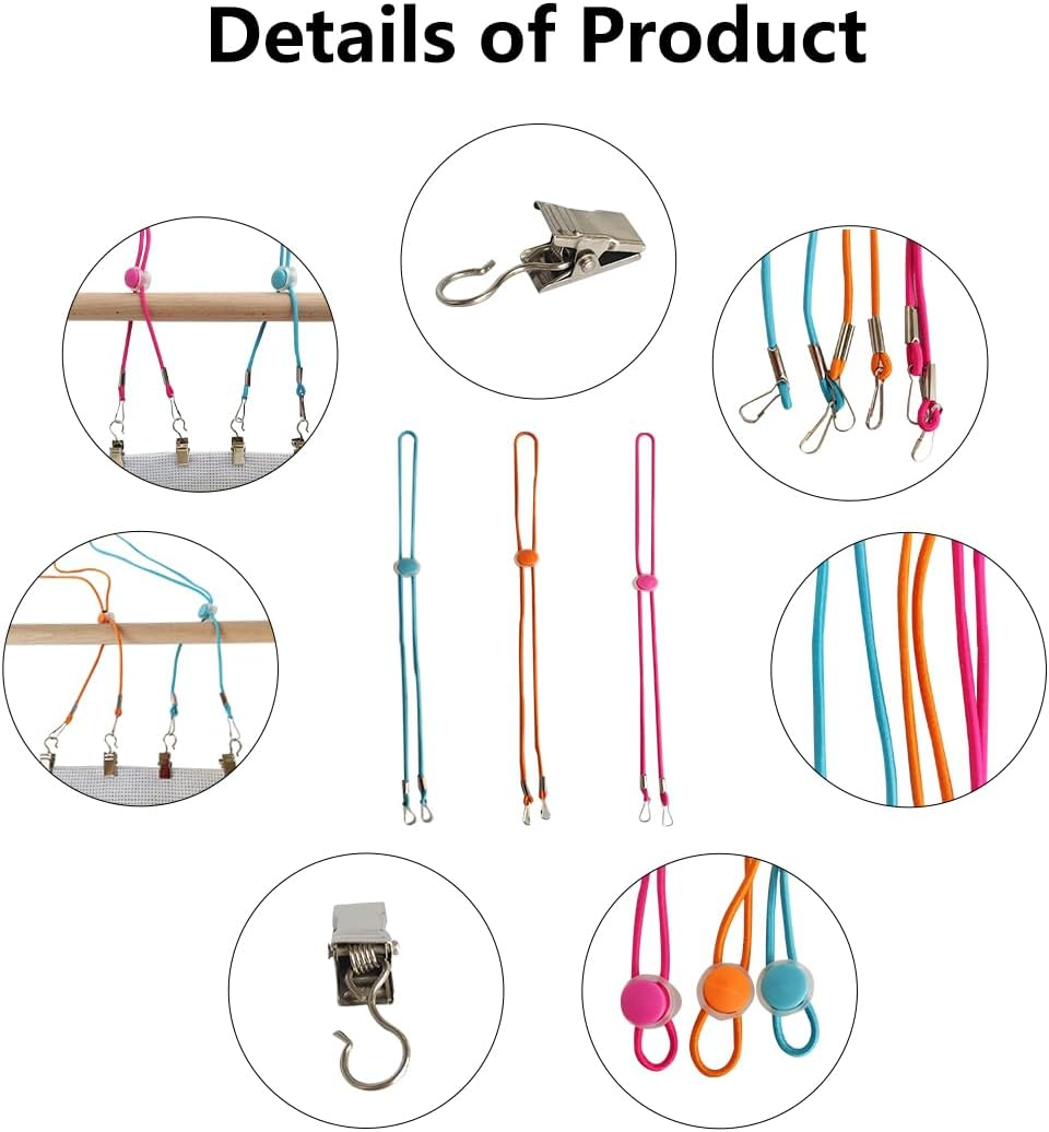 24Pcs Cross Stitch Side Clips, Cross-Stitch Fabric Holders, High Elasticity Embroidery Clamp, Adjustable Fastening Clip, XL240322 image number 5