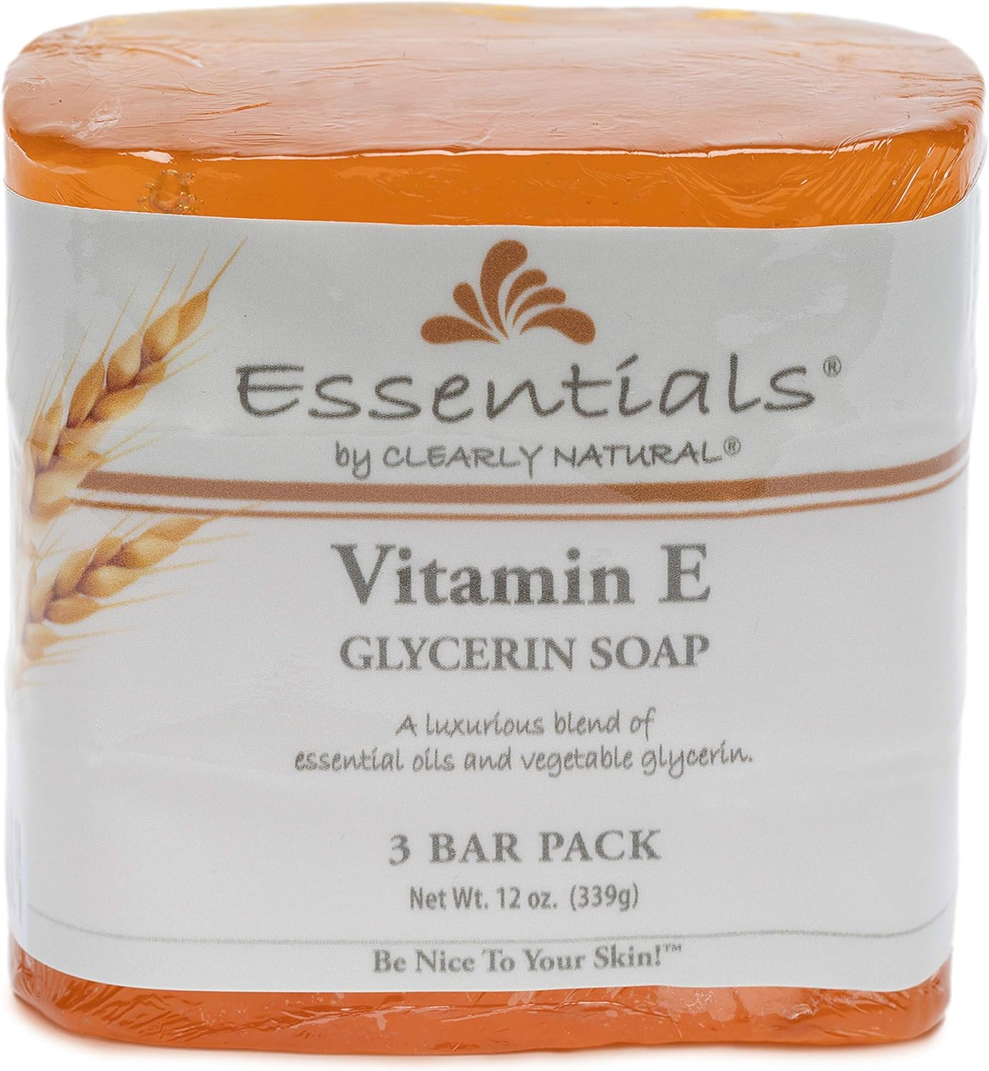 Clearly Natural Glycerine Bar Soap, Vitamin E, 3 Count