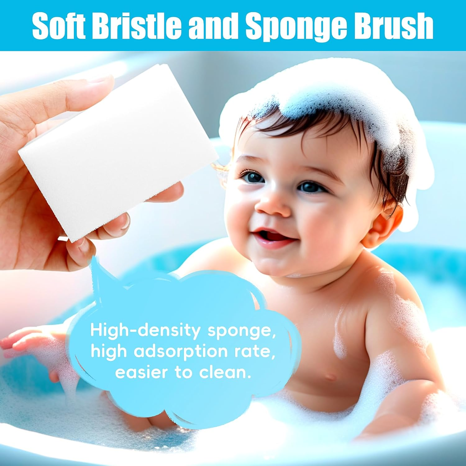 Cradle Cap Brush for Babies, 5Pcs Cradle Cap Treatment Set with Soft Bristle Brushes Silicone Scrubber Long Comb for Newborn Bathing Essentials Baby Brush and Comb Set (White) image number 2