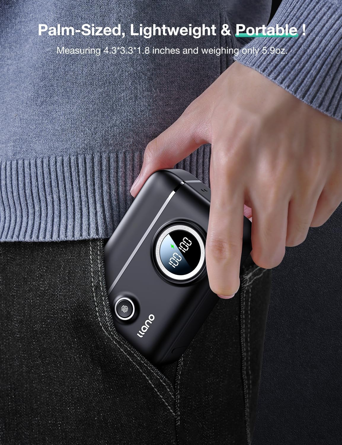 Llano 2-Pack LP-E17 Batteries and 18W Fast Dual USB Charger for Canon EOS R50V,R50,R8, R100,RP,R10, Rebel T7I,T6I,T8I,T6S, SL2, SL3, EOS M3, M5, M6, 250D, with Smart Display and Magnetic Snap Cover image number 1