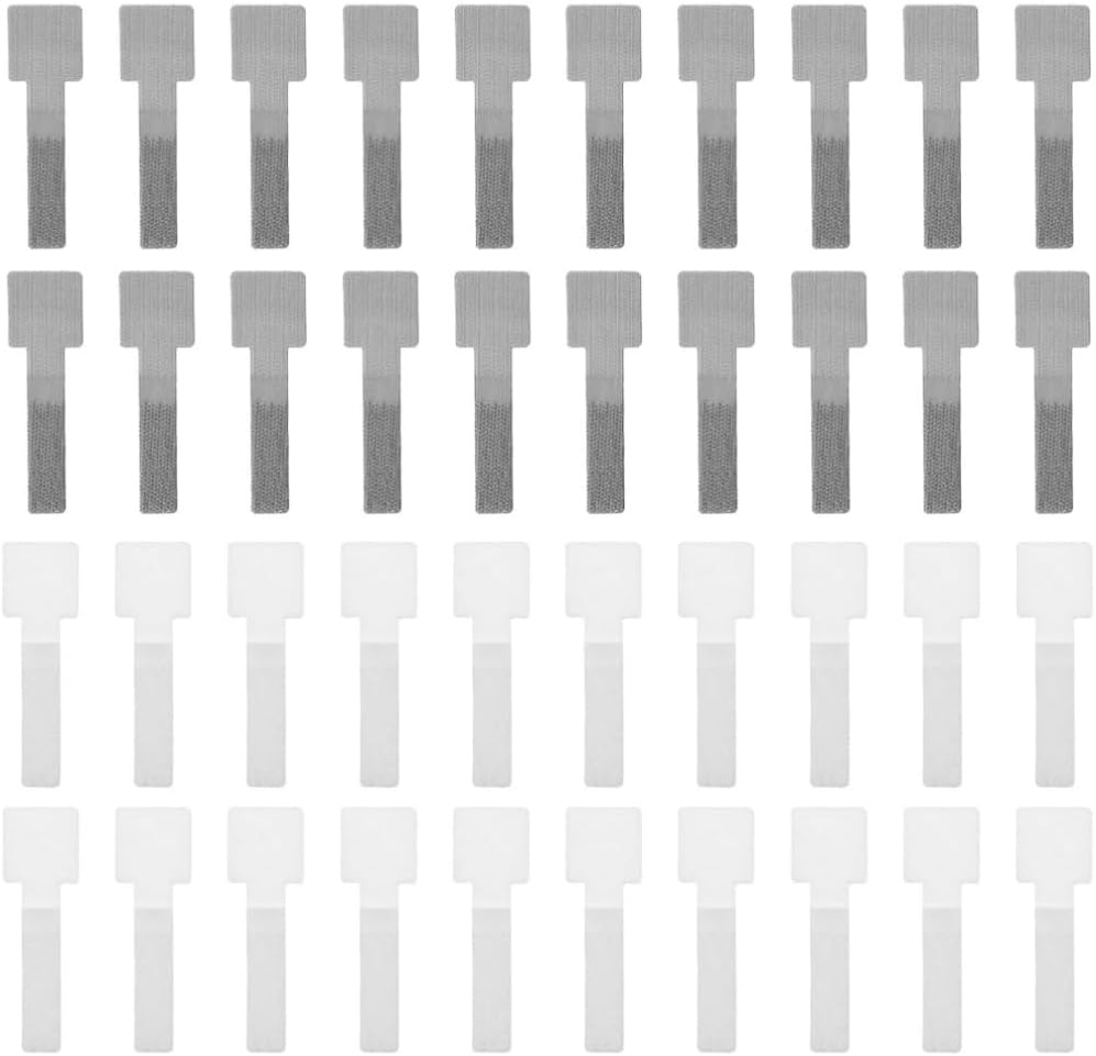 Leitunggupgraded Reusable Cable Ties, 40Pcs Self Adhesive Hook Loop Tape Heavy Duty, Multi-Purpose Sticky-Back Cord Organizer, Cable Management for Organizing Home,Office Essentials.