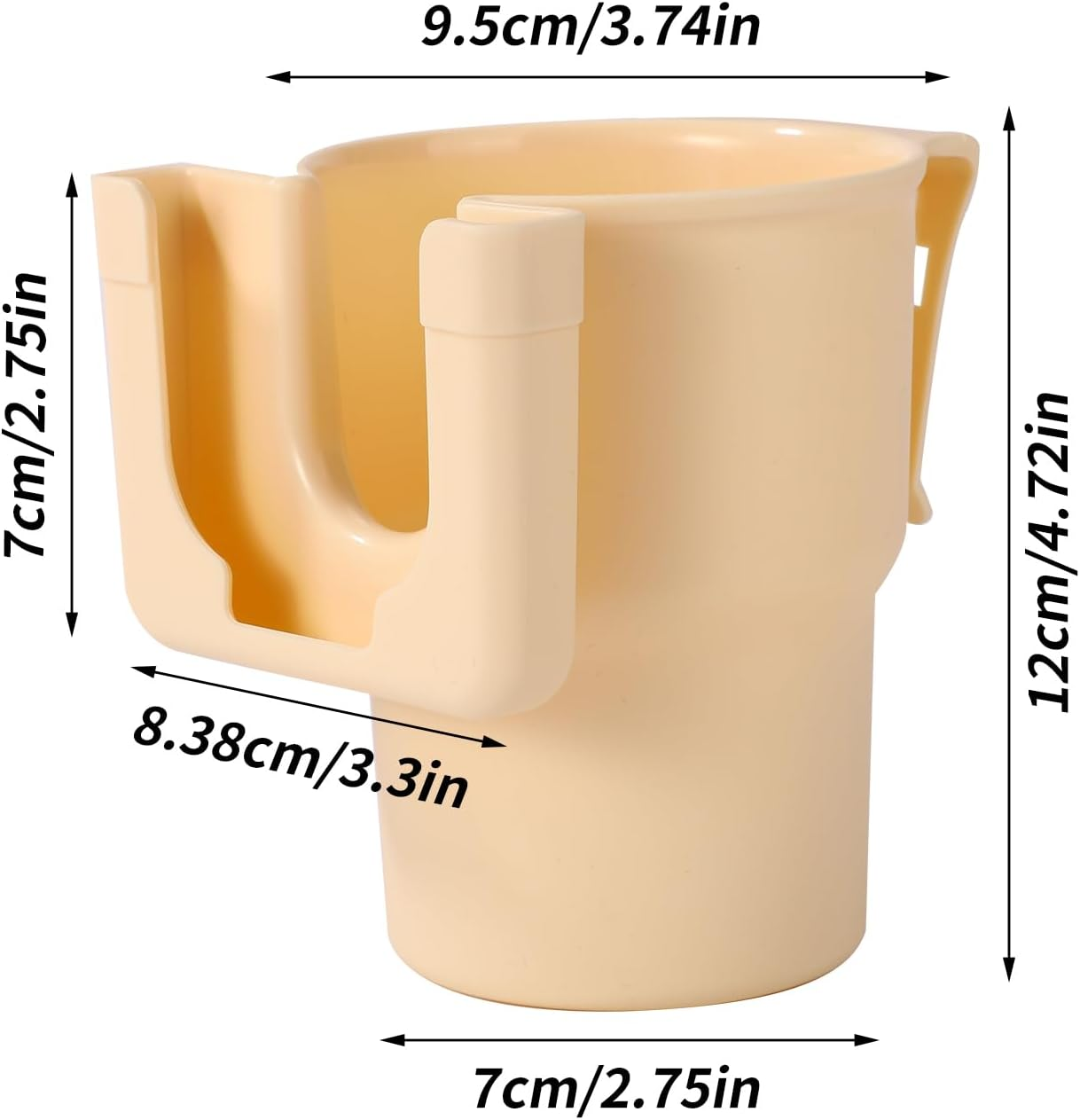 2 in 1 Cup & Phone Holder for Bogg Bag, Beige Bag Accessories Compatible with Stanley 20Oz 30Oz 40Oz Cup or Bottle image number 4