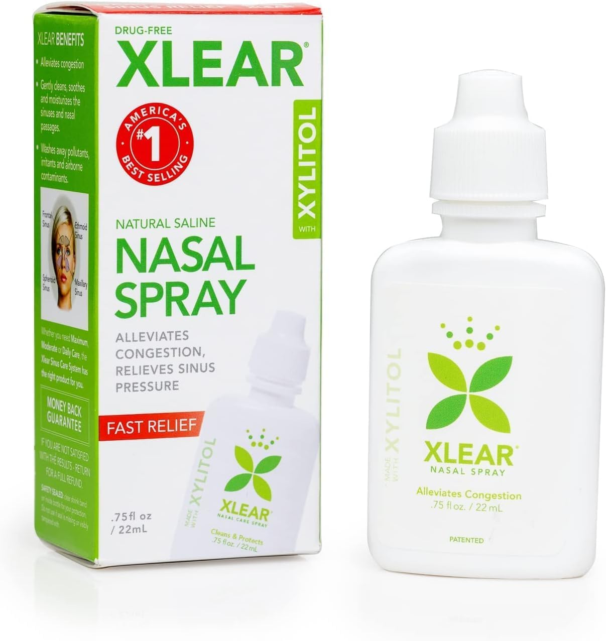 Xlear Saline Nasal Spray with Xylitol - 0.75 Oz