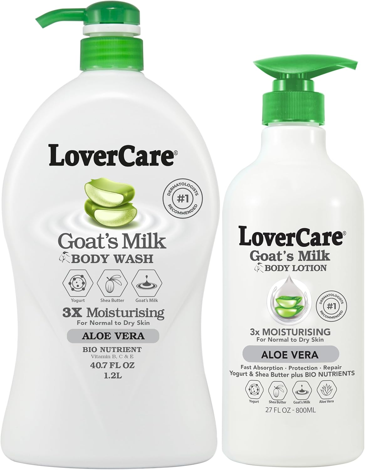 Combo Pack - Lovercare Goat'S Milk Body Wash Aloe Vera 1200Ml -Hand & Body Lotion 800Ml image number 6
