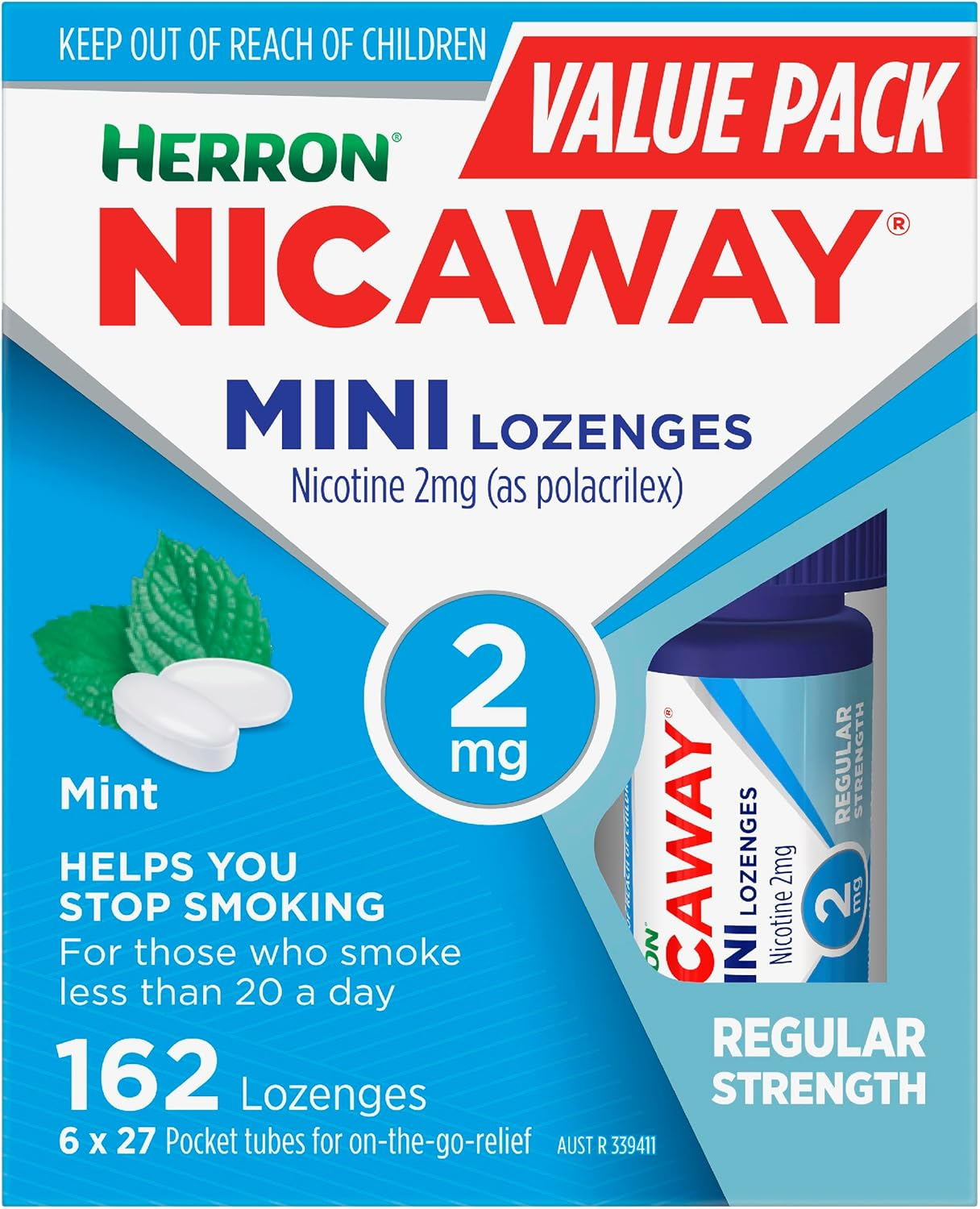 Nicaway Mini 2Mg Stop Smoking Lozenge (Pack of 162) image number 5