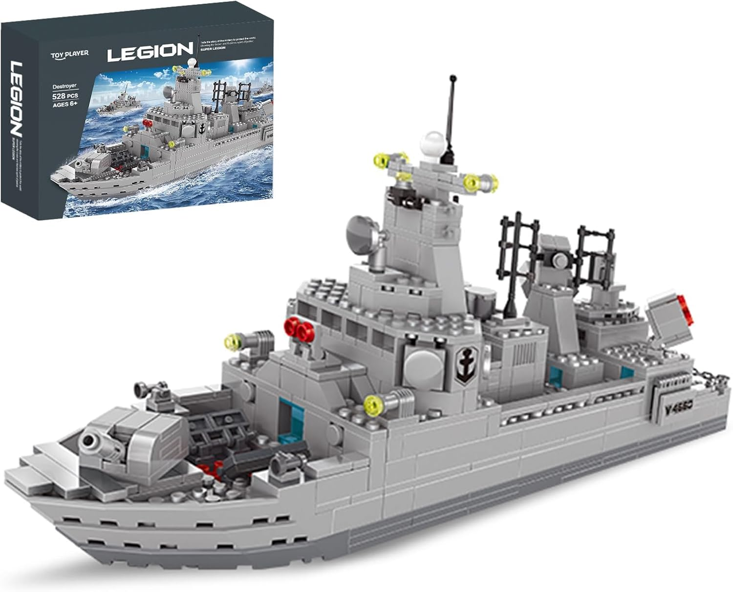 Navy Destroyer Building Set, Battleship Building Toy, a Gift Compatible with  Sets for Boys 8-14 & Adults (528Pcs)