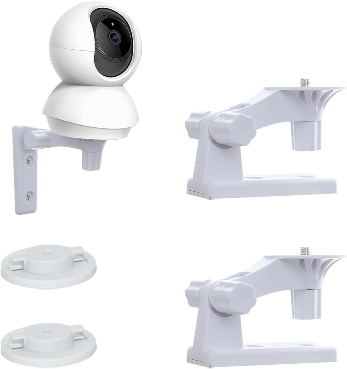 Wall Mount Compatible with Tp-Link Tapo C200 / C210 / C220 / Tc70 / C225, Kasa Ec70 / Kc410S Security Camera, Pack of 2 Camera Mounts with Adjustable Angle, 180 Degree Rotation image number 2