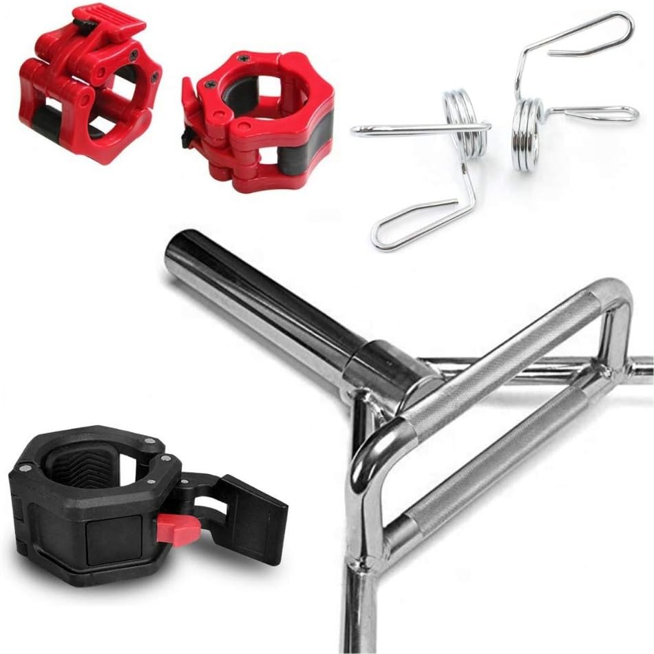 HCE Olympic Hex Shrug Bar, Hex Bar, Hex Trap Barbell with Spring Collars - 2" Chrome Steel Weight Bar, Deadlift Exercise Training Bar for Weightlifting, Bodybuilding, Crossfit, Fitness Gym Equipment Gear image number 5