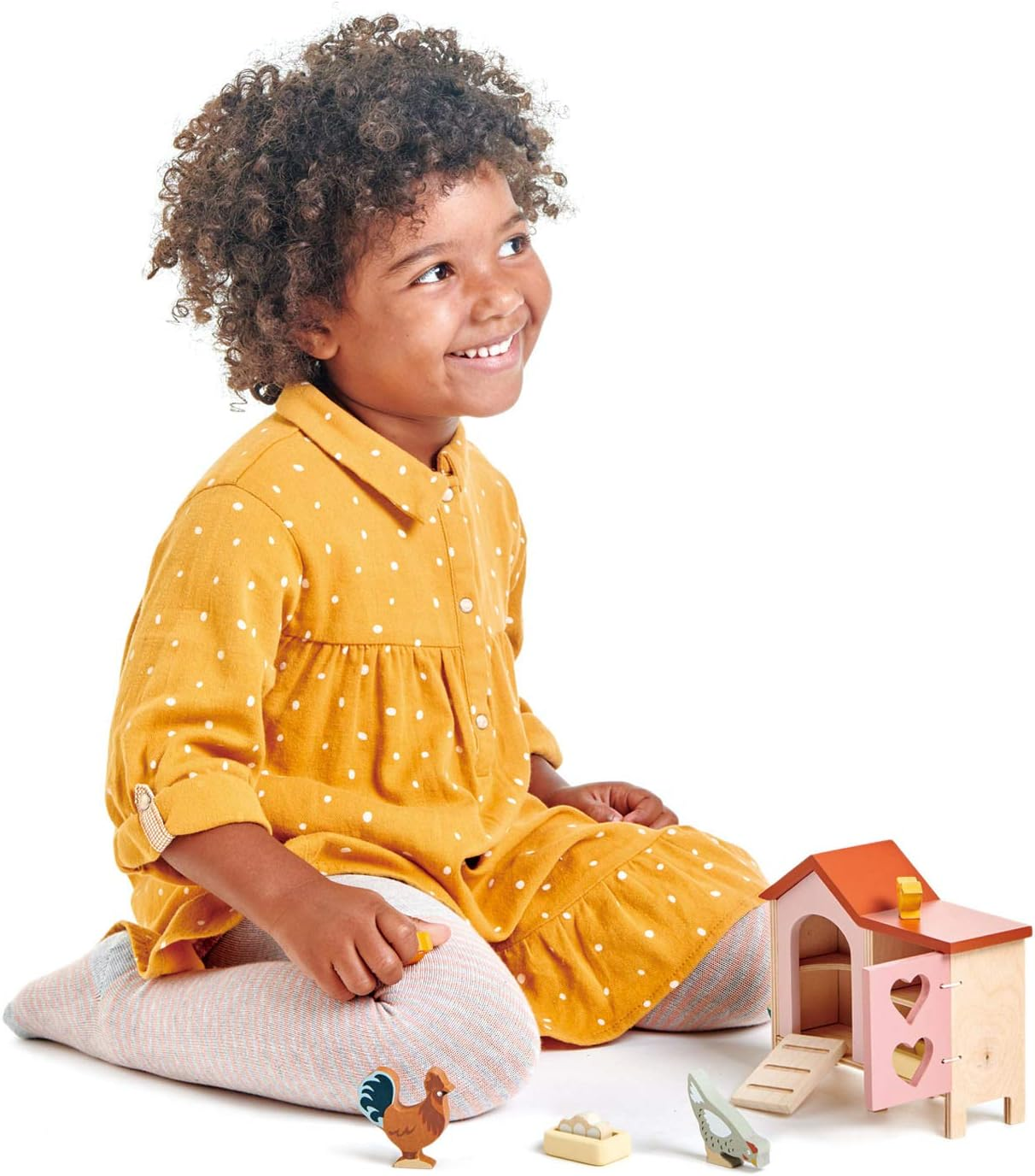 Tender Leaf Toys Wooden Chicken Coop Toy - Dolls House Accessory Set and Imaginative Play Toy for Children image number 4