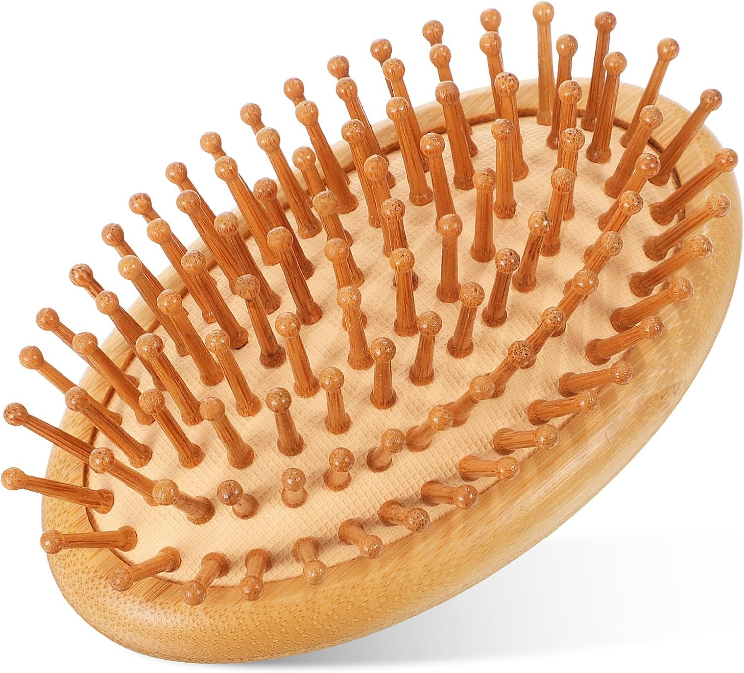 Garneck Bamboo Scalp Massager Comb Natural Hair Brush for Detangling Smoothing Safe for Adults Lightweight Portable Hair Care Tool for Home Travel image number 5