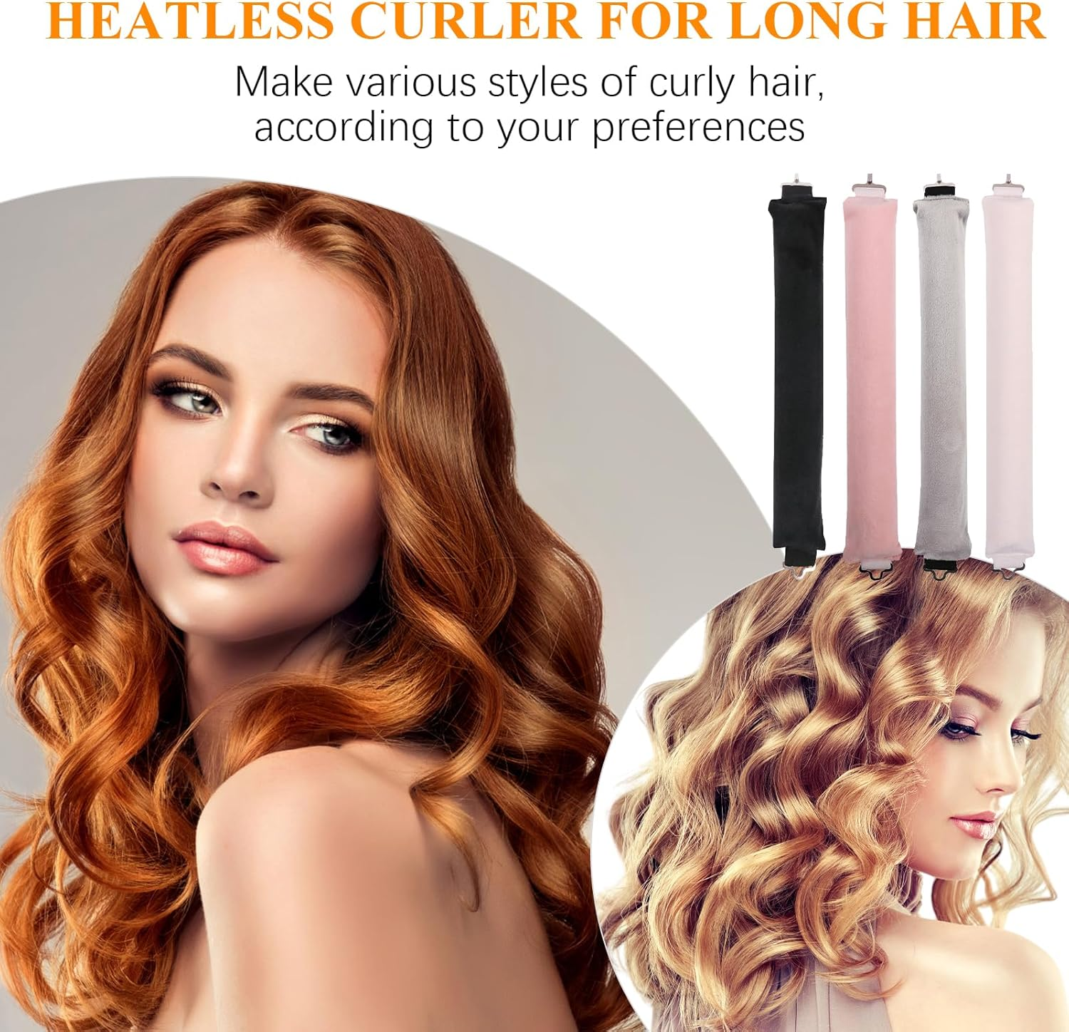 3PCS Lazy H Curler H Curling Tool Big Wavy Curling Tube Foam image number 2
