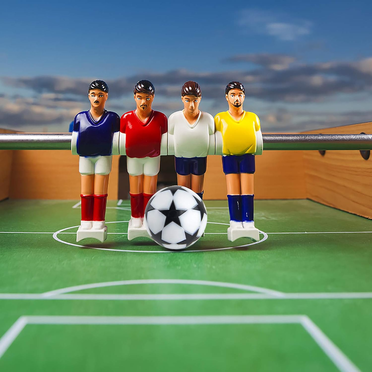 Coopay 18 Pieces 32Mm Foosball Balls Table Football Soccer Replacement Balls Multicolor Official Tabletop Game Balls with a Black Drawstring Bag image number 4