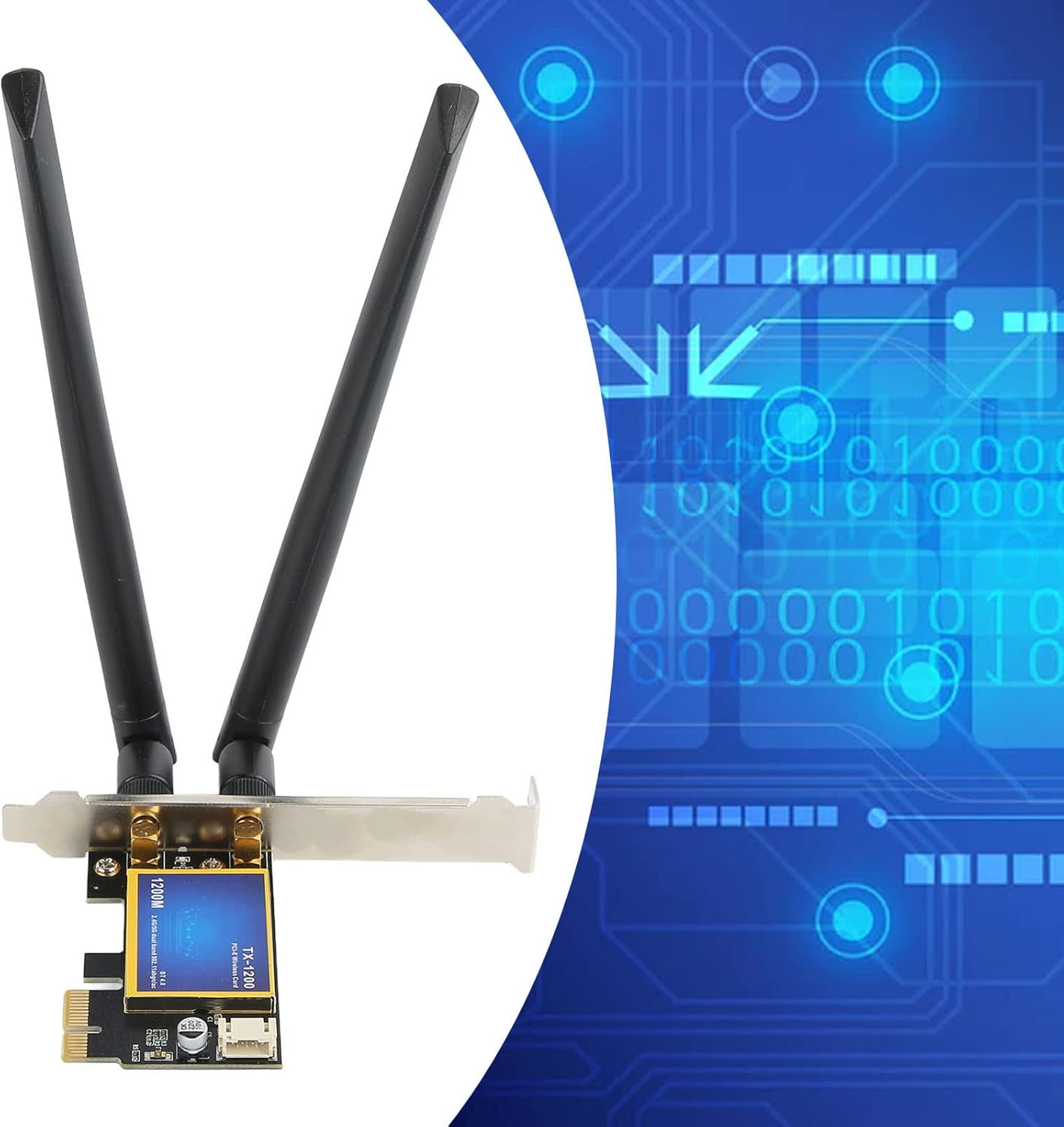 PCIE Wifi Card, High Speed Wireless Network Card Portable Compact 4.0 2.4G 5G Dual Band for Computer image number 6