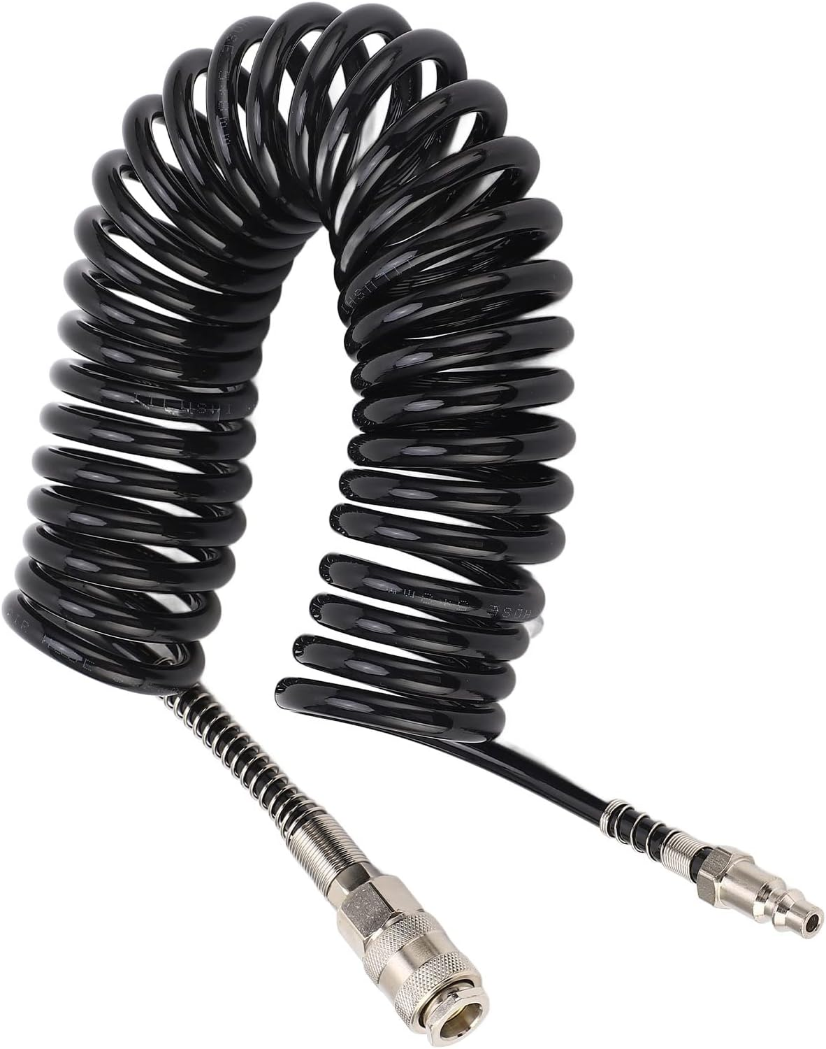 Air Compressor Hose, 3/8 Air Hose Air Intake Hose Recoil Air Hose Pressure Resistant Coiled Air Hose Flexible Lightweight for Car Motorcycle (5M/16.4Ft) image number 5