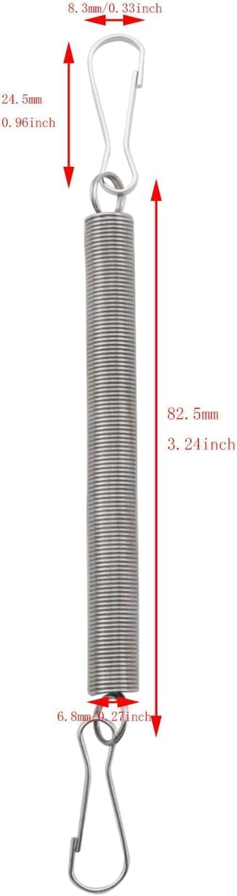 Ksngtixe 8PCS Small Animal Water Bottle Spring Clips - 2 Extra Stainless Steel Tension Clips, for Chinchilla, Hamster, Parrot, Rabbit Drinking Bottle Fixing image number 6