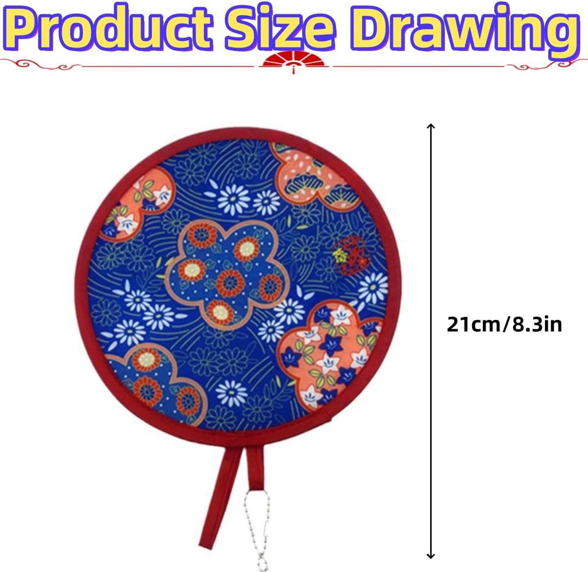 KLHCDUO 6PCS Foldable Handheld Fans, Foldable round Hand Fans,Female Hand Fans Girls Daily Party Family Personal Decoration(6 Styles)