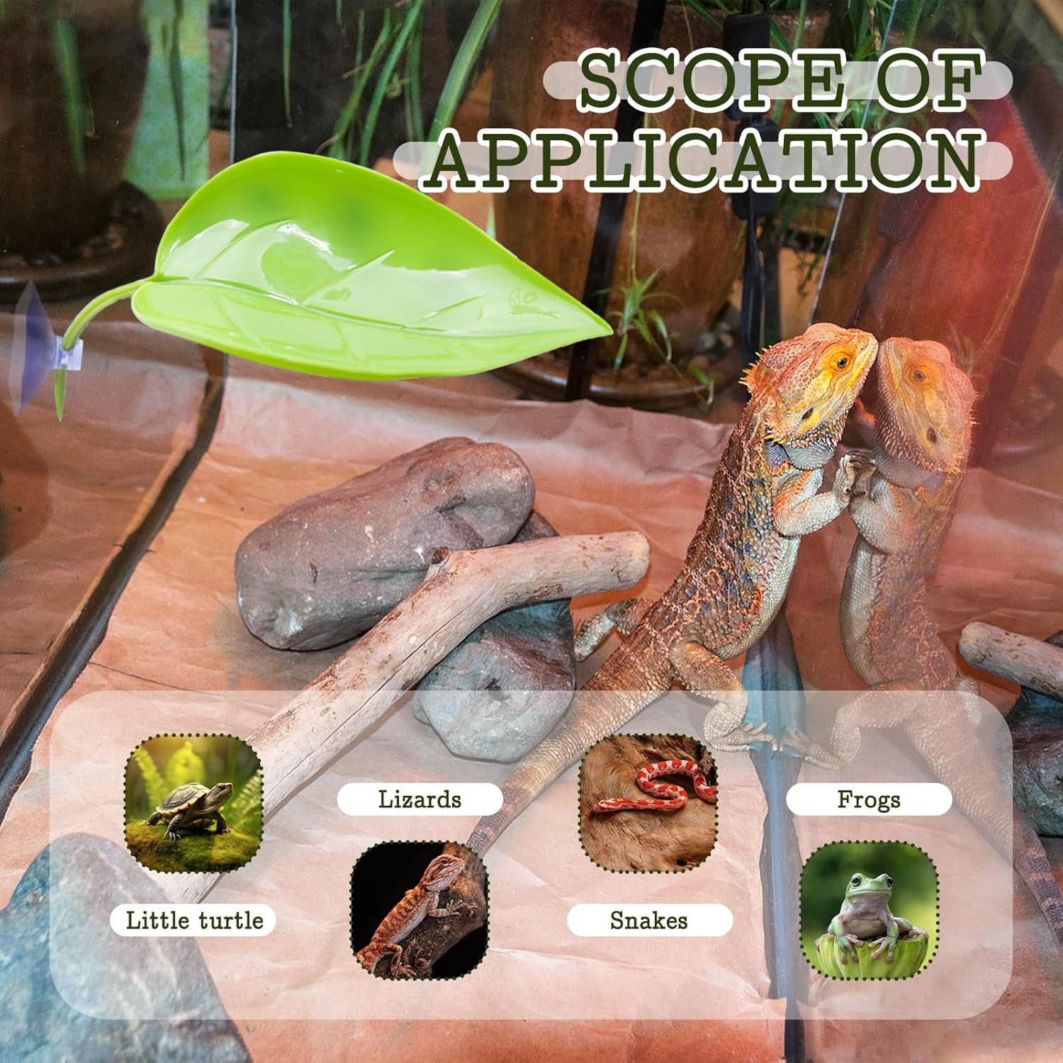 Yitexin 6 Pieces 3 Colors Betta Hammock Pad with Suction Cups, Simulating Habitat Betta Leaf Basking Bed Platform, Small Resting Tank for Tree Frog Terrarium Turtle Fish Pet (3 Color, 18.5 X 7 Cm) image number 1