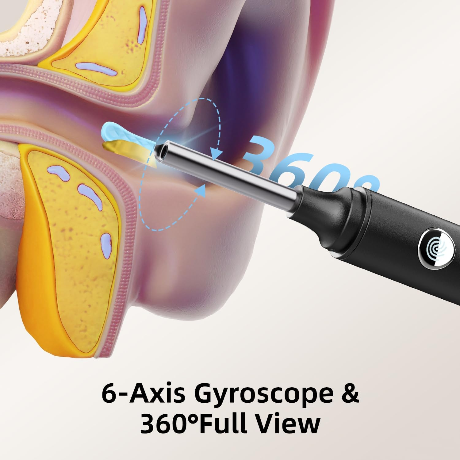 Ear Wax Removal Tool, Qimic Ear Cleaner Wax Removal, 1080P Ear Cleaner Camera with Anti-Dust Cover, Wireless Ear Camera Otoscope with Earwax Remover for Iphone, Ipad & Android Smart Phones image number 3